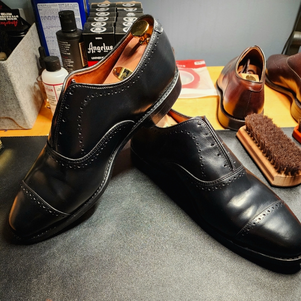 Allen Edmonds  "HALE" Balmoral Mens Oxfords 10.5 E Black